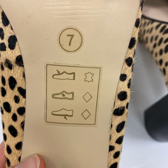 SOLE Society Giselle cheetah stacked‎ heel pumps - Picture 4 of 6